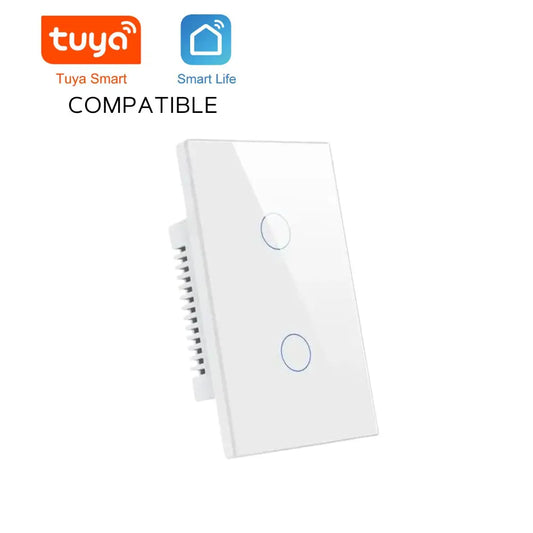 interruptor inteligente wifi blanco 2 botones sin cable neutro_2