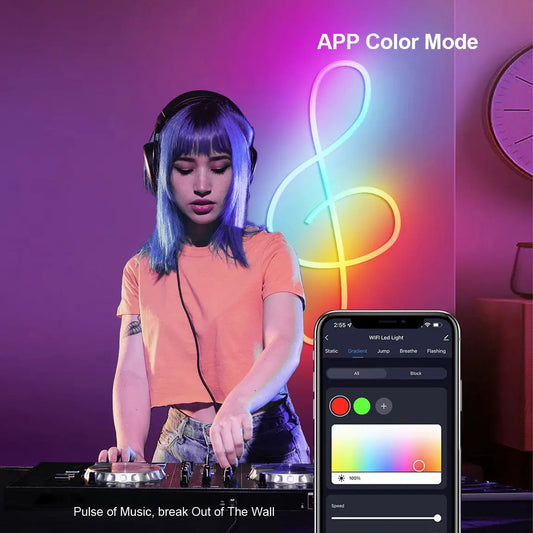 luz de neon led rgbic tuya wifi bluetooth 5 metros_2