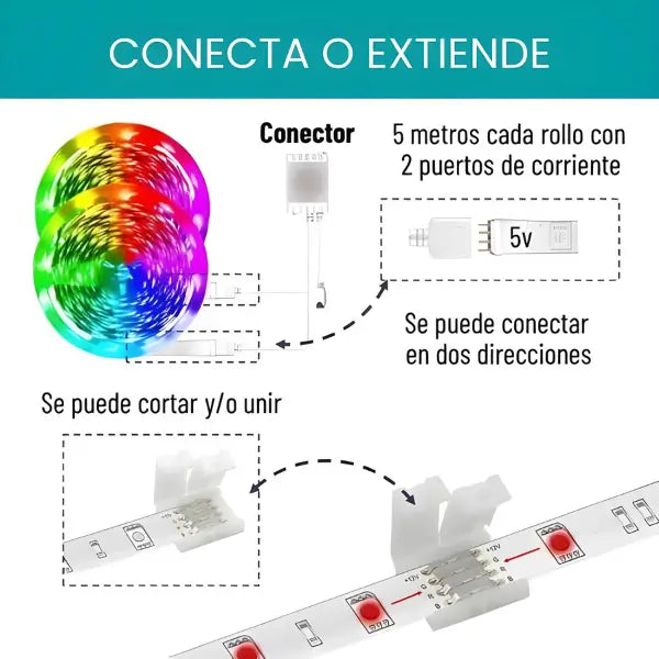 tira cinta luces led rgb wifi inteligente 10 metros googlealexa_5