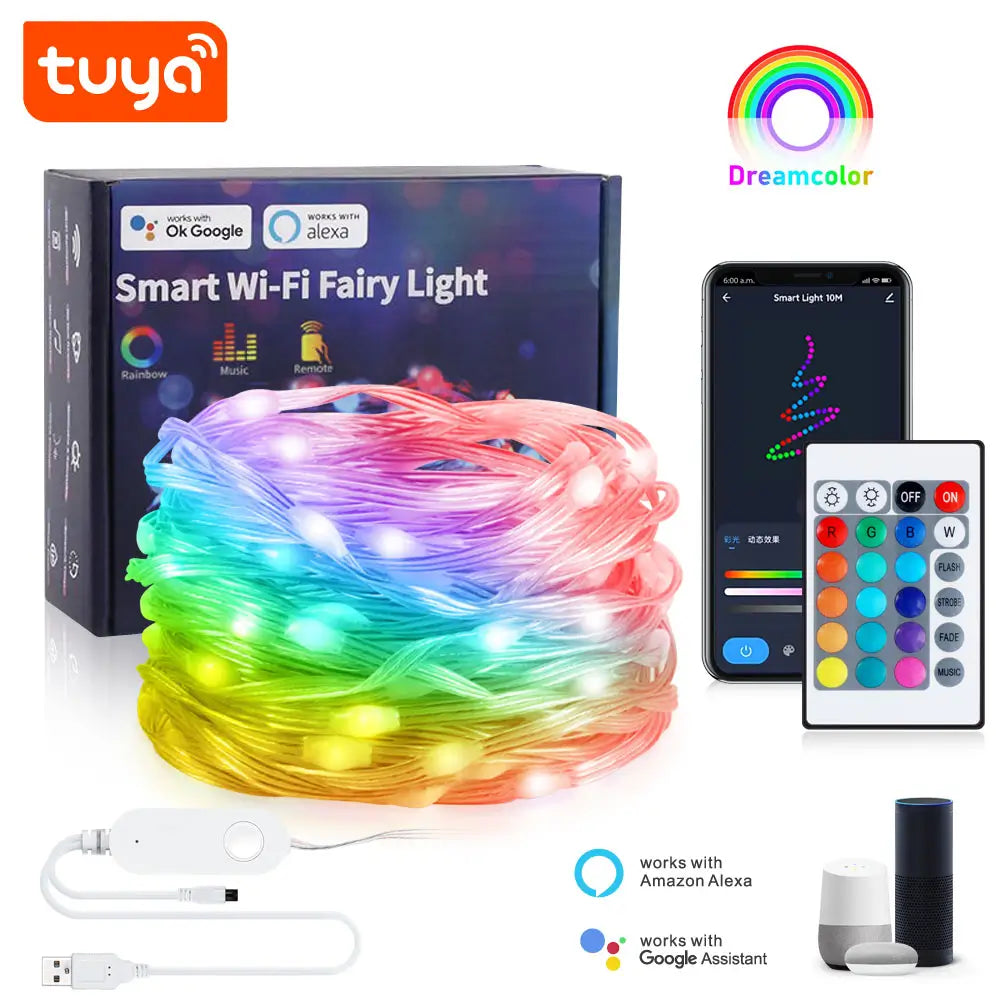 tira de luces led impermeables rgbw inteligente 10 metros googlealexa_1