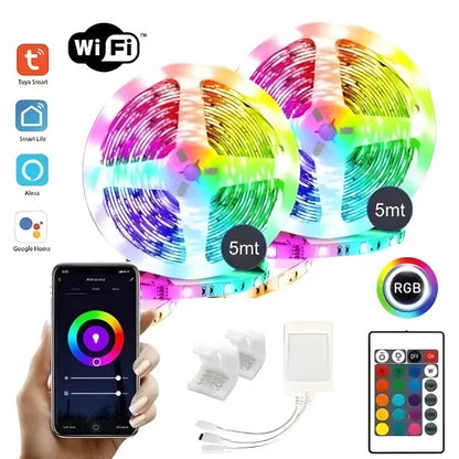 tira cinta luces led rgb wifi inteligente 10 metros googlealexa_1