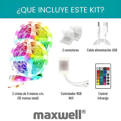 tira cinta luces led rgb wifi inteligente 10 metros googlealexa_4